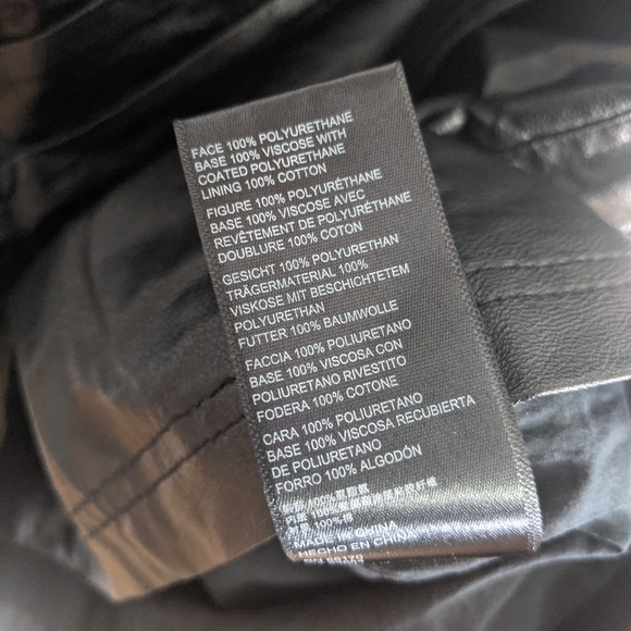 NEW Free People Fake Out Black Faux Leather Mini Skirt Size 12 - Picture 5 of 7